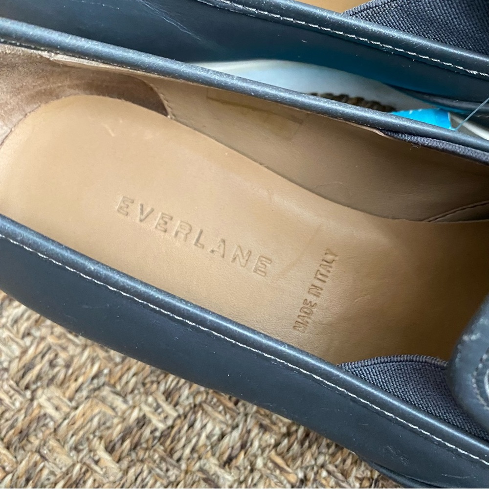EVERLANE The Leather Street Slip On Shoes Gray Sz 7 - Picture 3 of 6